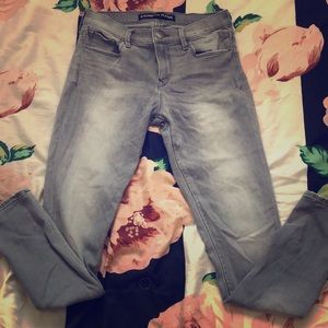 Denim jeans with grey wash